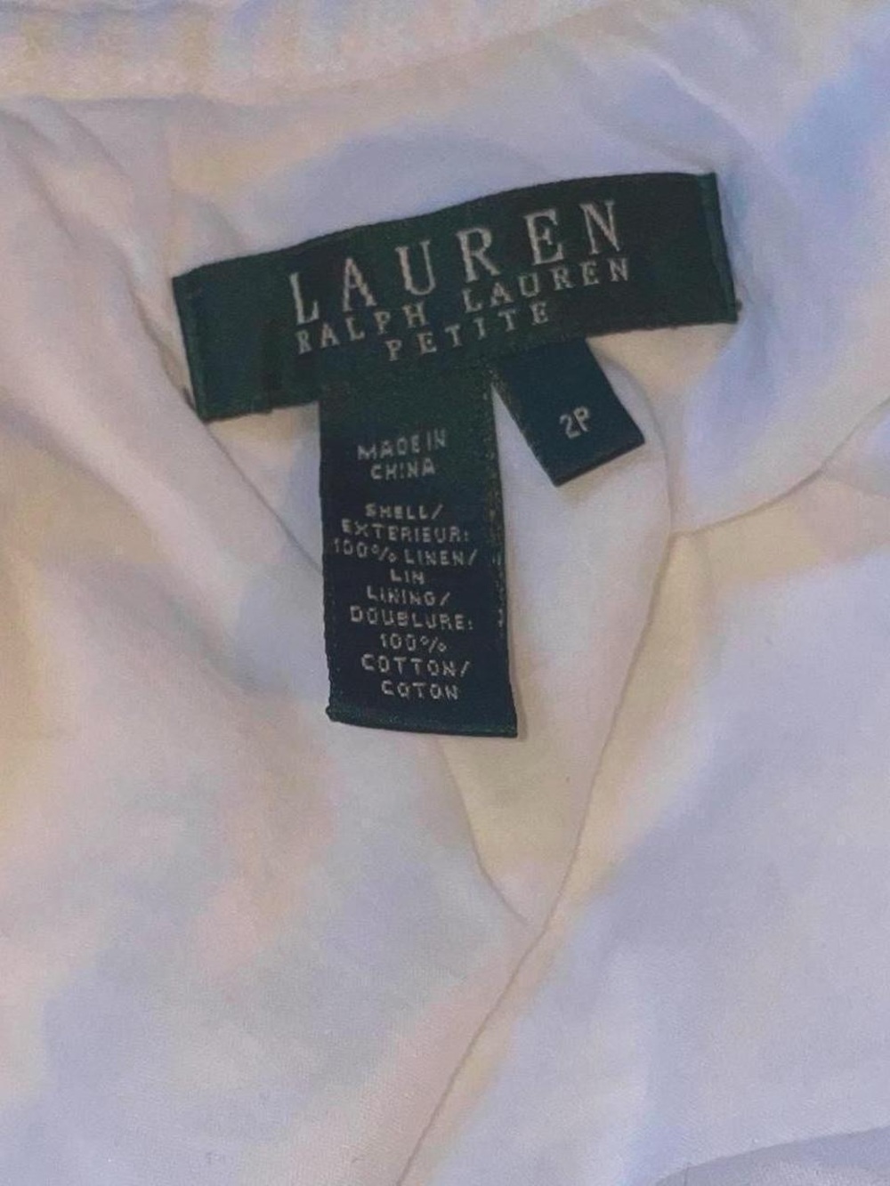 100% Linen/Cotton Ralph Lauren Crispy White A-Line Midi Skirt Summer Wedding - Picture 4 of 5